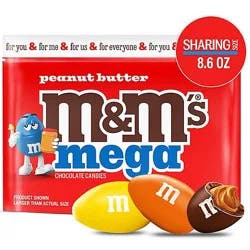 M&m's Mega Peanut Butter Share Size Stand Up Pouch - 8.6 Oz