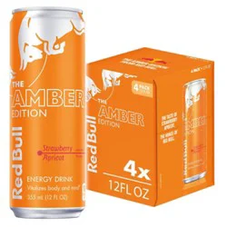 Red Bull Amber Edition Energy Drink Strawberry Apricot 114mg Caffeine - 4-12 Fl. Oz.