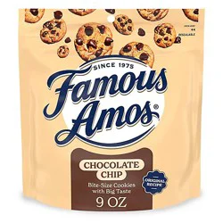 Famous Amos Orignal Recipe Bite-Size Chocolate Chip Cookies Resealable Bag - 9 Oz