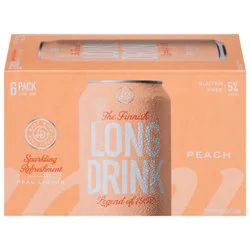Long Drink Cocktail Peach In Cans - 6-12 Fl. Oz.