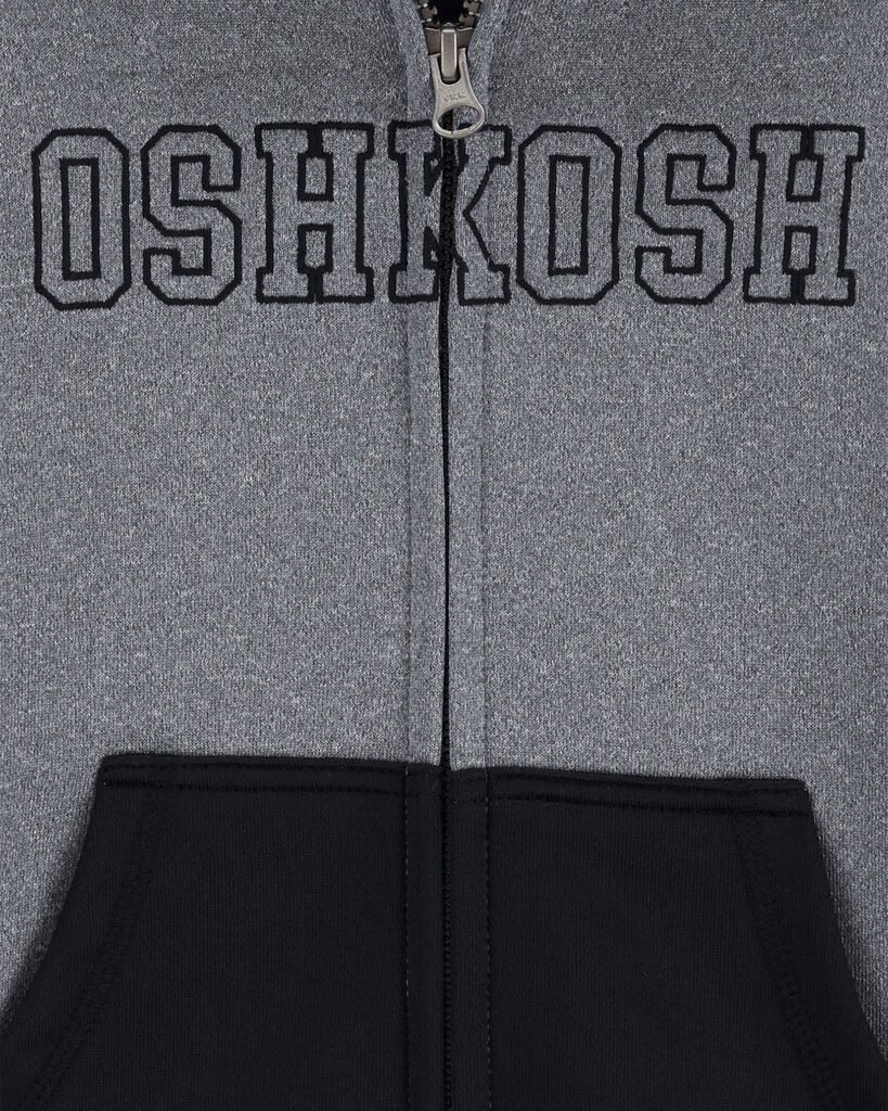 slide 2 of 2, Baby OshKosh Logo Zip Jacket Grey 18M, 1 ct