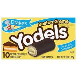 Drakes Family Pack Boston Creme Yodels Cakes - 11.16 Oz