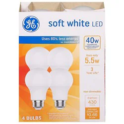 Ge Led 5watts - 40watts 3 Yr Sw 4 Pack - Each