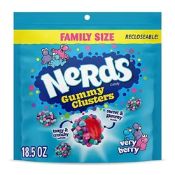 Nerds Very Berry Gummy Clusters Stand Up Bag - 18.5 Oz