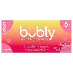 Bubly Sparkling Water Strawberry Sunset - 8-12 Fl. Oz.