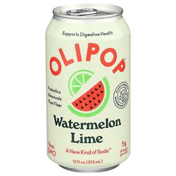 Olipop Watermelon Lime Prebiotic Soda Can - 12 Fl. Oz.