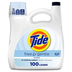 Tide He Liquid Detergent Free And Gentle - 132 Fl. Oz.