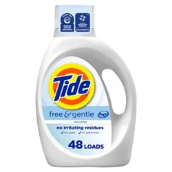Tide He Liquid Detergent Free And Gentle - 63 Fl. Oz.