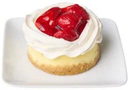 Petite Strawberry Topped Cheesecake - Each