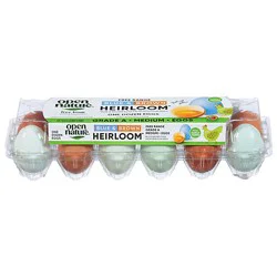 Open Nature Eggs Heirloom Free Range Grade A - 12 Ct