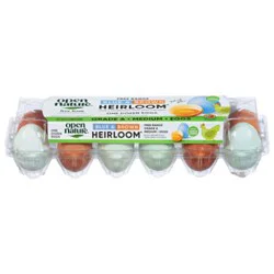 Open Nature Eggs Heirloom Free Range Grade A - 12 Ct