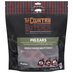 The Country Butcher Dog Chew Pig Ear Jumbo 10pc - 1 Each