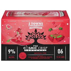 2 Towns Seasonal Cosmic Crisp Imperial Hard Cider Cans - 6-12 Fl. Oz.