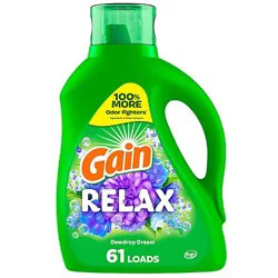 Gain Relax Liquid Laundry Detergent Dewdrop Dreams - 88 Fl. Oz.