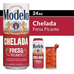 Modelo Chelada Fresa Picante Mexican Import Flavored Beer In Cans - 24 Fl. Oz.