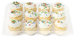 White Cupcakes With White Whipped Icing 12 Count - Each