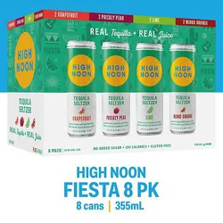 High Noon Tequila Seltzer Fiesta 8 Pack - 355 Ml