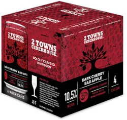 2 Towns Cherry Bad Apple Imperial Hard Cider In Cans - 4-12 Fl. Oz.