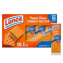 Lance Toastchee Peanut Butter Sandwich Crackers Multipack - 10-1.52 Oz