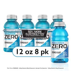 Powerade Zero Mixed Berry Bottles - 8-12 Fl. Oz.