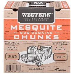 Western 500 Cu In Mesuite Chunk Box - 6.75 Lb