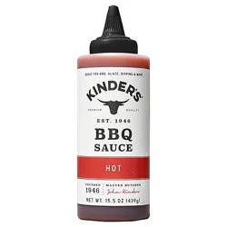 Kinders Hot Bbq Sauce - 15.5 Oz