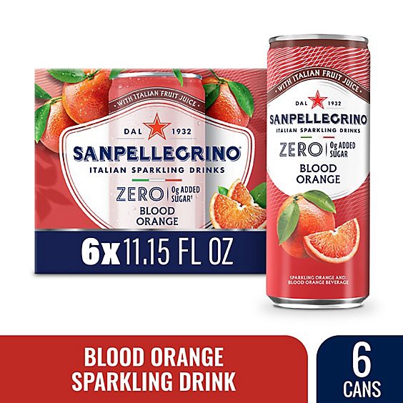 slide 1 of 10, San Pellegrino Aranciata Rossa Zero Sugar - 6-330 Ml, 330 ml