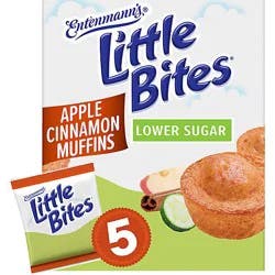 Entenmann's Little Bites Lower Sugar Apple Cinnamon Muffins 5 Pouches - 8.25 Oz