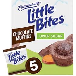 Entenmanns Little Bites Lower Sugar Chocolate Muffins 5 Pouches - 8.25 Oz