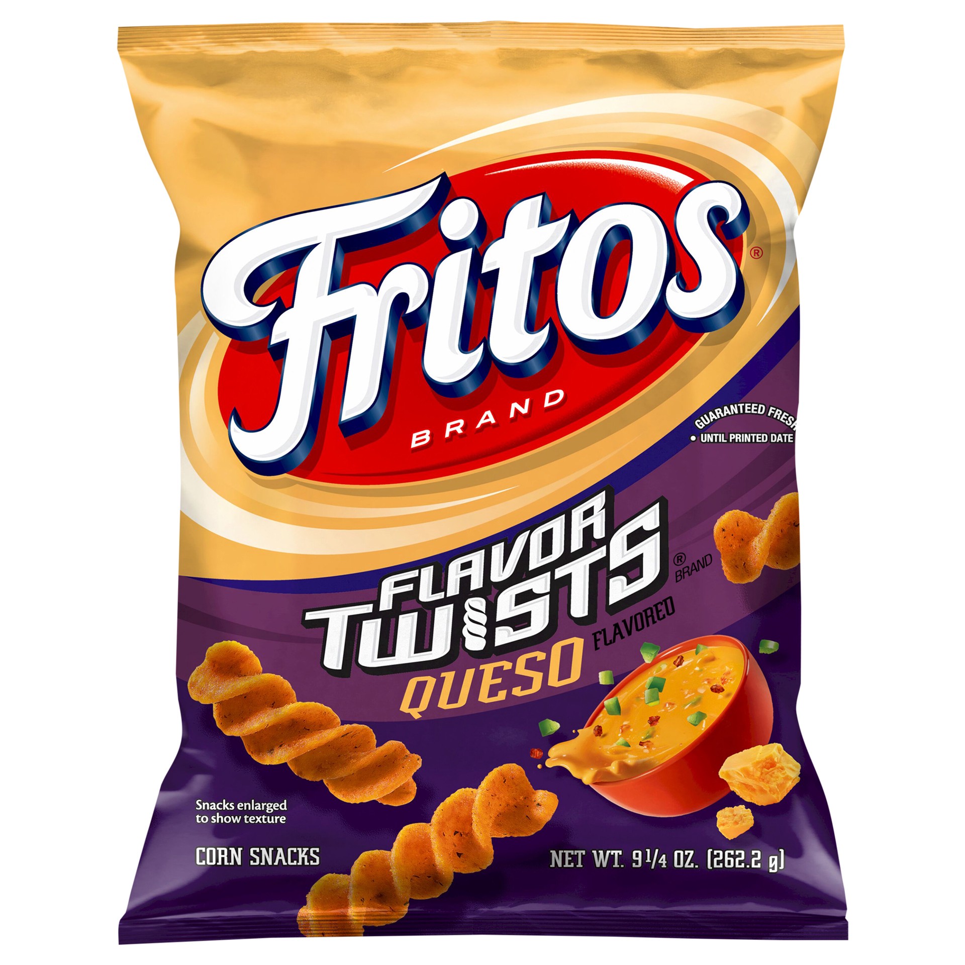 slide 6 of 7, Frito Lay Fritos Flavor Twists Queso Corn Snacks - 9.25 Oz, 9.25 oz