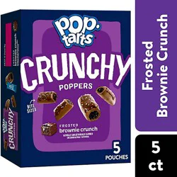 Pop-Tarts Crunchy Poppers Frosted Brownie Crunch Kids Snacks 5 Count - 5 Oz