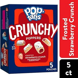 Pop-Tarts Crunchy Poppers Frosted Strawberry Crunch Kids Snacks 5 Count - 5 Oz