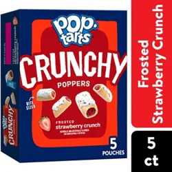 Pop-Tarts Crunchy Poppers Frosted Strawberry Crunch Kids Snacks 5 Count - 5 Oz