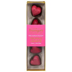 Bissinger Milk & Dark Truffle Hearts 5pc - 1.75 Oz