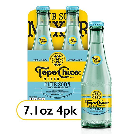 slide 1 of 11, Topo Chico Mixer Club Soda 4 - 7.1 Fl. Oz., 4 ct; 7.1 fl oz