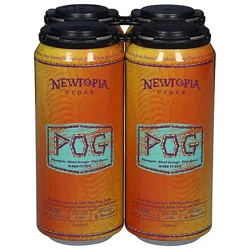 Newtopia Cyder Pog Pineapple Blood Orange Pink Guava 4 In Cans - 16 Fl. Oz.