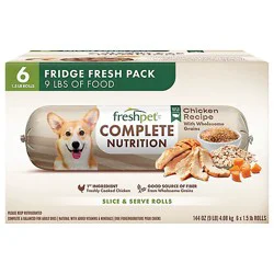 Freshpet Complete Nutrition Chicken Value Pack 1.5lb Rolls - 6 Count
