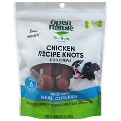 Open Nature Dog Chews Chicken Knots - 6 Count