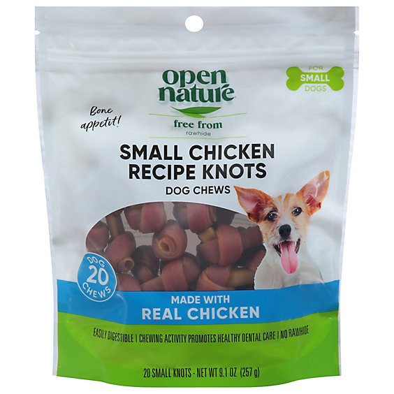 slide 1 of 1, Open Nature Dog Chews Chicken Knots Small - 20 Count, 20 ct