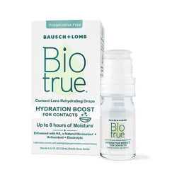Biotrue Hydration Boost Rehydrating Contact Lens Eye Drops - 0.33 Fl. Oz.