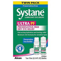 Systane Ultra Multi-Dose Preservative-Free Lubricant Eye Drops Twin Pack - 2-10 Ml