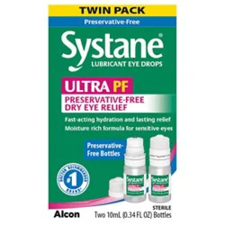 Systane Ultra Multi-Dose Preservative-Free Lubricant Eye Drops Twin Pack - 2-10 Ml
