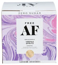 Free Af N/a Vodka Spritz 4 Pack Cans - 8.4 Fl. Oz.