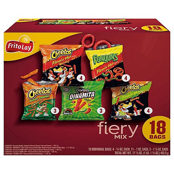 slide 1 of 1, Frito Lay Fiery Mix Variety Pack - 18 Count, 18 ct