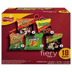 Frito Lay Fiery Mix Variety Pack - 18 Count