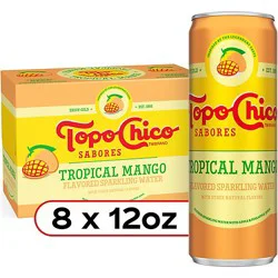 Topo Chico Sabores Tropical Mango Flavored Sparkling Water - 12 Fl. Oz.