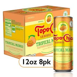 Topo Chico Sabores Tropical Mango Flavored Sparkling Water - 12 Fl. Oz.