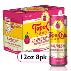 Topo Chico Sabores Raspberry With Lemon Flavored Sparkling Water - 12 Fl. Oz.