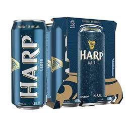 Harp 4 Pack In Cans - 14.9 Fl. Oz.