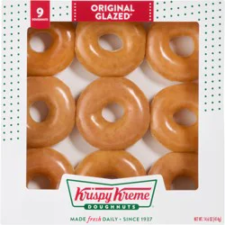 Krispy Kreme Original Glazed Doughnuts 9 Count - 14.6 Oz
